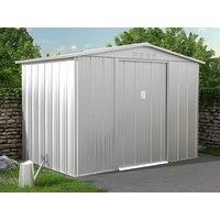 Vente-unique Galvanised Steel Garden Shed - Grey - 4.91 M - LINUS in Light Grey