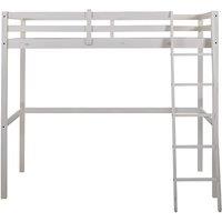 Vente-unique High Sleeper Bed - 90 X 190 Cm - Solid Pine - Whitewashed - GEDEON II in White | Size: Single