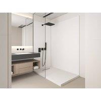 Vente-unique Set Of 2 Aluminium Shower Wall Panels With Profiles - White - L90 X | Size: 900mm x 1200mm