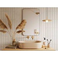Vente-unique Rectangular Bathroom Mirror With Black Surround - 50 X 80 Cm