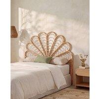 Vente-unique Headboard 160 Cm - Rattan - Natural - FLOSIA in Light Oak | Size: Double