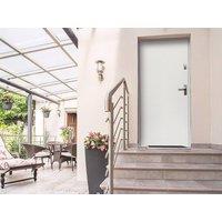 Vente-unique Solid Steel Front Door - H207 X W100 Cm - White - 55 Mm Thick