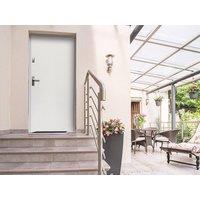 Vente-unique Solid Steel Front Door - H207 X W100 Cm - White - 55 Mm Thick