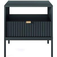 Vente-unique Bedside Table With 1 Drawer & 1 Open Compartment - Black - LIOUBA