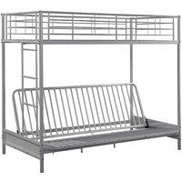 Vente-unique High Sleeper Bed 90 X 190 Cm - With Sofa Bed - Metal - Silver - MODULO | Size: Single