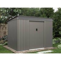 Vente-unique Galvanised Steel Garden Shed - Grey - 4.77 M - FOLCO