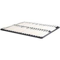 Vente-unique Slatted Bed Frame To Assemble - 120 X 200 Cm - 2X19 Slats - Without in Black | Size: Small Double