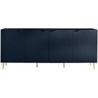 Vente-unique 4 - Door Buffet - MDF & Steel - Blue & Gold - YESINIA in Midnight