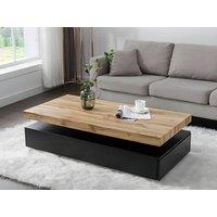 Vente-unique 2 - Drawer MDF Coffee Table - Black & Natural Light - FELIX