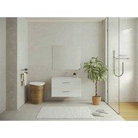Vente-unique Wall-Hung Vanity Unit - White - 80 Cm - KAYLA