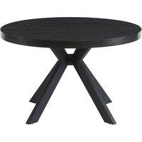 Vente-unique 4 - 8 Seater Extendable Dining Table - MDF & Steel - Black - KOMONI