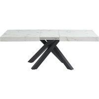 Vente-unique 6 - 10 Seater Extendable Dining Table In MDF & Metal - Black and in White