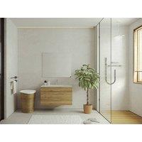 Vente-unique Wall-Hung Vanity Unit - Light Natural - 80 Cm - KAYLA in Light Oak