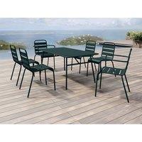 Vente-unique Metal Garden Table L.160 Cm - Fir Green - MIRMANDE By MYLIA