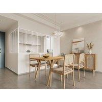 Vente-unique Corner Industrial-Style Glass Partition In Powder-Coated Aluminium in White