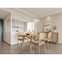 Vente-unique Corner Industrial-Style Glass Partition In Powder-Coated Aluminium in White