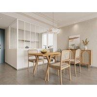 Vente-unique Corner Industrial-Style Glass Partition In Powder-Coated Aluminium in White