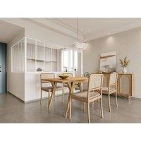 Vente-unique Corner Industrial-Style Glass Partition In Powder-Coated Aluminium in White