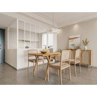Vente-unique Corner Industrial-Style Glass Partition In Powder-Coated Aluminium in White