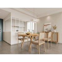 Vente-unique Corner Industrial-Style Glass Partition In Powder-Coated Aluminium in White