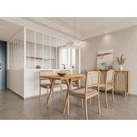 Vente-unique Corner Industrial-Style Glass Partition In Powder-Coated Aluminium in White
