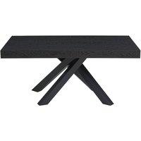 Vente-unique 6 - 10 Seater Extendable Dining Table In MDF & Metal - Black