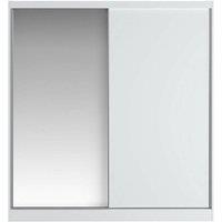 Vente-unique 2-Door Sliding Wardrobe - With Mirror - W200 Cm - White - OCHIRA