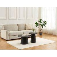 Vente-unique Oak Veneer Nesting Coffee Tables - Black - PIARI