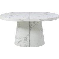 Vente-unique 6 +12 Seater Extendable Dining Table In MDF - White Marble Effect