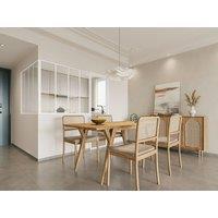 Vente-unique Corner Industrial-Style Glass Partition In Powder-Coated Aluminium in White