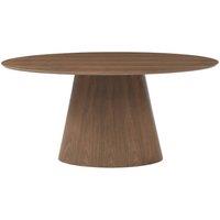Vente-unique 6 - Seater Dining Table With Walnut Veneer - Dark Natural - ANTELADA