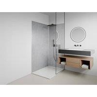 Vente-unique Set Of 2 Aluminium Shower Wall Panels With Profiles - Polished in Grey | Size: 900mm x 1200mm