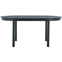 Vente-unique Extendable Aluminium Garden Dining Table L.170/220 Cm - Anthracite in Dark Grey