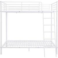 Vente-unique Bunk Beds 2 X 140 X 190 Cm - Metal - White - GEMINI II | Size: Double