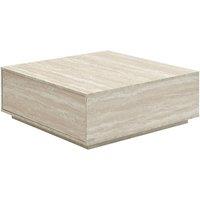 Vente-unique Coffee Table With 2 Drawers In MDF - W90 Cm - Beige Travertine Effect
