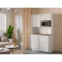 Vente-unique Multifunction Kitchenette & Laundry Unit - With 120 Cm Worktop in Light Oak