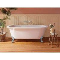 Vente-unique Retro Back-To-Wall Bathtub With Eagle Claw Feet - 170 X 74 X 62 Cm in White