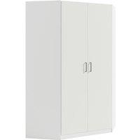 Vente-unique 2-Door Corner Wardrobe - W117 Cm - White - BELOMY