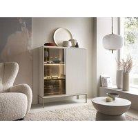 Vente-unique Display Cabinet With 2 Doors, Leds In MDF & Smoked Glass - Beige and