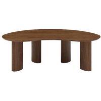 Vente-unique Walnut Veneer Coffee Table - Dark Natural - CALYNOR