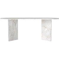 Vente-unique Dining Table for 8 People - White Marble Effect - TOPANIA