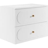 Vente-unique Suspended Vanity Unit With Shelf - White - 80 Cm - SATOBAL
