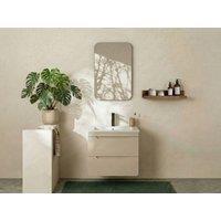 Vente-unique Suspended Bathroom Vanity Unit With Inset Basin - Beige - 60 Cm