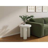Vente-unique Metal Side Table - H45 Cm - Cream - RAVOKA