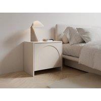 Vente-unique Set Of 2 Bedside Tables With 1 Door - Beige - NALYRA By Maison Cphy