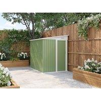 Vente-unique Lean-To Galvanised Steel Garden Shed - Sage Green - 3.15 M - DAXTON