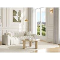 Vente-unique MDF Coffee Table - Lacquered Beige - BENESA