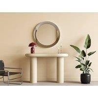 Vente-unique Round Aluminium Wall Mirror - D. 90 Cm - Chrome - ZIRYA in Silver