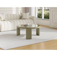 Vente-unique MDF Coffee Table - Glossy Green - ZYRENIA in Khaki