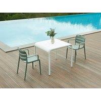 Vente-unique Garden Table L.90 Cm In Polypropylene - White - MOAH By MYLIA